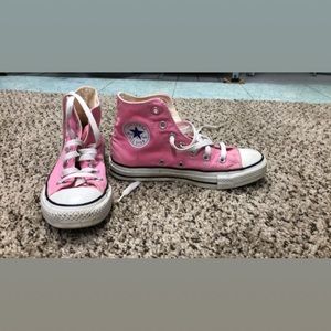 Pink high-top converse